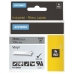 Lamineret tape til mærkningsmaskiner Rhino Dymo ID1-12 12 x 5,5 mm Sort Hvid Lim Auto bindemidler (5 enheder)