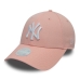 Naisten hattu New Era League Essential 9Forty New York Yankees Pinkki