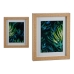 Bild Pflanzenblatt grün Braun Glas Spanplatte 23 x 3 x 28 cm