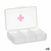 Krabička na léky s oddělovníky Transparentní Plastické (11,5 x 18 x 2,2 cm) (12 kusů)