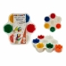 Palette Fingermaling Multifarvet Plastik 23 x 6 x 25 cm (12 enheder)