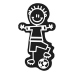 Klistermärke för bilar Family Barn Fotboll
