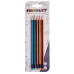 Pencil Set Stripes Multicolour Wood (12 Units)