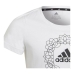 Barn T-shirt med kortärm Adidas Graphic Vit