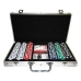 Pokersett Stresskoffert Aluminium 300 Deler