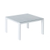 Dohányzóasztal Thais Asztal Fehér Alumínium Temperált Üveg 70 x 70 x 41 cm