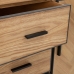 Konsolentisch mit Schubladen SPIKE 91 x 40 x 84,5 cm natürlich Metall Holz