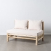 2 vietų sofa AKAR Natūralus tikmedis 131 x 80 x 77,5 cm