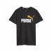 Barn T-shirt med kortärm Puma Ess+ 2 Col Logo Svart