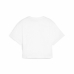 Child's Short Sleeve T-Shirt Puma Girls Logo Cropped White