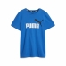 Camisola de Manga Curta Infantil Puma Ess+ 2 Col Logo Azul