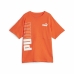 T-Shirt met Korte Mouwen voor kinderen Puma Power Colorblock Donker oranje