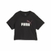 Děstké Tričko s krátkým rukávem Puma Girls Logo Cropped Černý