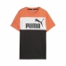 Koszulka z krótkim rękawem dla dzieci Puma Ess Block Czarny Pomarańczowy