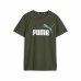 Lasten Lyhythihainen paita Puma Ess+ 2 Col Logo Tummanvihreä