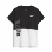 T shirt à manches courtes Enfant Puma Power Colorblock Blanc Noir