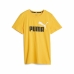 Barn T-shirt med kortärm Puma Ess+ 2 Col Logo Gul