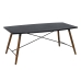 Dining Table OSLO Black Natural Wood Iron MDF Wood 179 x 90 x 75 cm