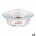 Casserole with lid Quttin Glass 1,1 + 0,3 L (3 Units)