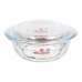 Casserole with lid Quttin Glass 1,1 + 0,3 L (3 Units)