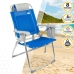 Folding Chair with Headrest Aktive 47 x 99 x 63 cm Blue (2 Units)