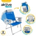 Folding Chair with Headrest Aktive 47 x 99 x 63 cm Blue (2 Units)
