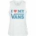 Dames Mouwloos T-shirt Vans  LOVE Wit