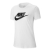 Women’s Short Sleeve T-Shirt NSW TEE ESSNTL ICON BV6169 Nike 100 White