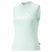 Dames Mouwloos T-shirt Puma Slim Logo Tank Aquamarijn