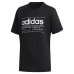 T-Shirt met Korte Mouwen voor kinderen Adidas Brilliant Basics Zwart