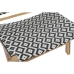 Fotelj DKD Home Decor Naraven Tik Črna Bela PVC (65 x 80 x 68 cm)