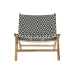 Fotelj DKD Home Decor Naraven Tik Črna Bela PVC (65 x 80 x 68 cm)