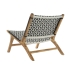 Krzesło DKD Home Decor Naturalny Teczyna Czarny Biały PVC (65 x 80 x 68 cm)