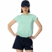 Women’s Short Sleeve T-Shirt Crewneck Champion  Croptop Aquamarine