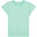 Women’s Short Sleeve T-Shirt Crewneck Champion  Croptop Aquamarine