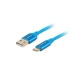 USB A - USB C kabelis Lanberg Quick Charge 3.0 Mėlyna