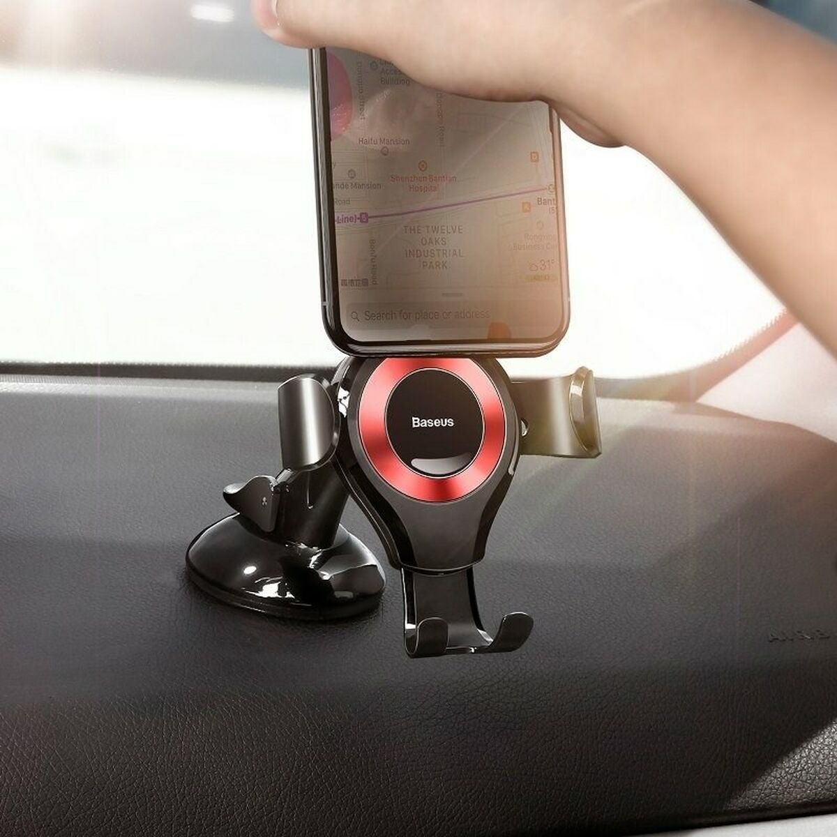 Supporto per Auto Baseus Osculum Nero Nero/Rosso
