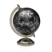 Globus světa Versa Stříbřitý Kov 15 x 24 x 17 cm