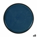 Tablett für Snacks La Mediterránea Chester Blau kreisförmig 26,8 x 2,6 cm (8 Stück)