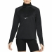 Ženska Majica z Dolgimi Rokavi Nike Dri-FIT Element Running Črna