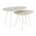 Set of 2 tables Home ESPRIT White Beige Light brown 73 x 43 x 45 cm