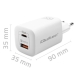 Chargeur mural Qoltec 50765 Blanc 65 W