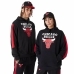 Unisex Sweater mit Kapuze New Era NBA Colour Block Chicago Bulls Schwarz
