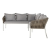 Sofa og bordsett DKD Home Decor Krystall syntetisk rotting Stål (190 x 190 x 70 cm)