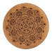 Puff Mandala Καφέ MDF φελλός (34 x 39 x 34 cm)