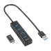 4 portowy HUB USB Sharkoon Czarny