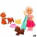 Doll with Pet Colorbaby 5 x 12,5 x 3 cm (6 Units)
