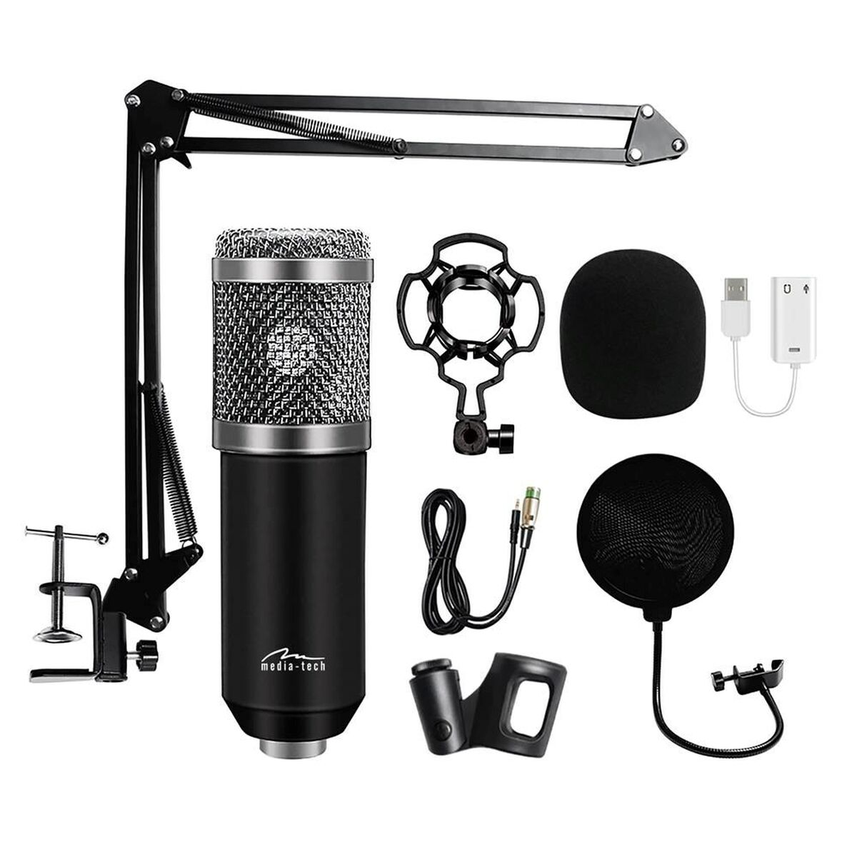 Mikrofon Media Tech MT397S Sort