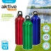 Water bottle Aktive 750 ml Snap hook Aluminium 7 x 25 x 7 cm (24 Units)