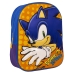 3D Skolebag Sonic Oransje Blå 25 x 31 x 9 cm
